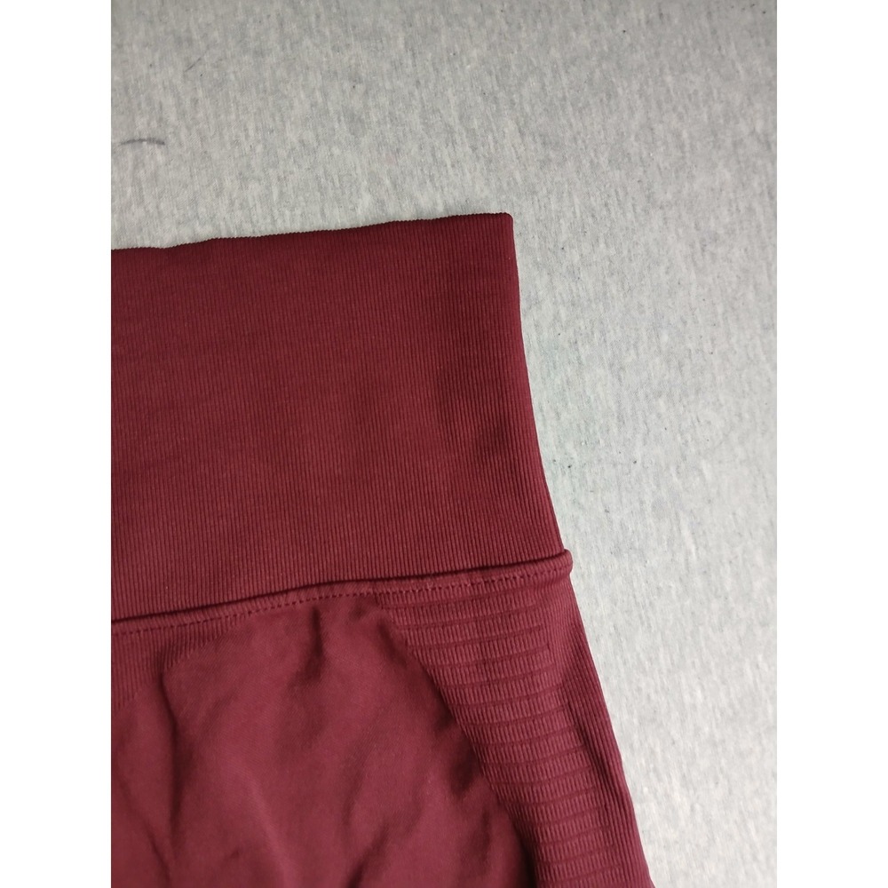 Zero Foxtrot Leggings XL Seamless Stretch Yoga Burgundy Compression Booty Lift - Picture 12 of 13